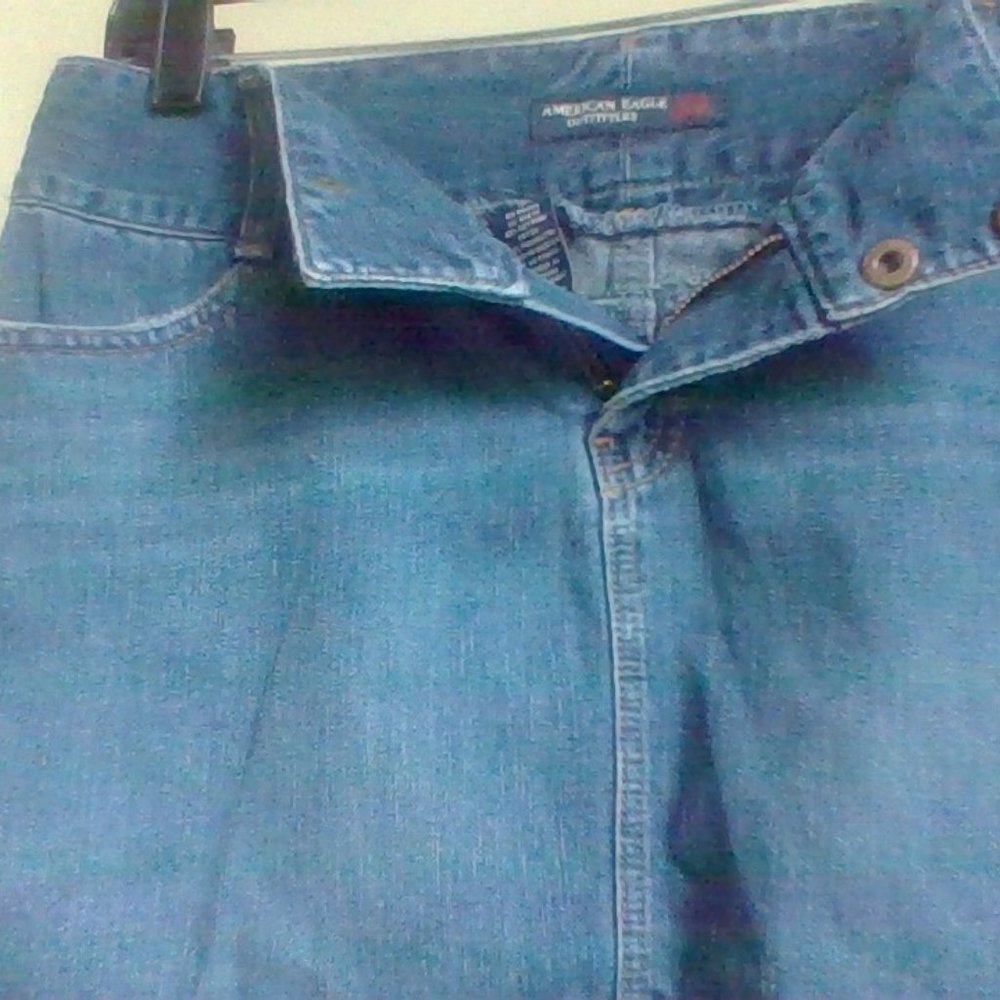 American eagle denim mini skirt